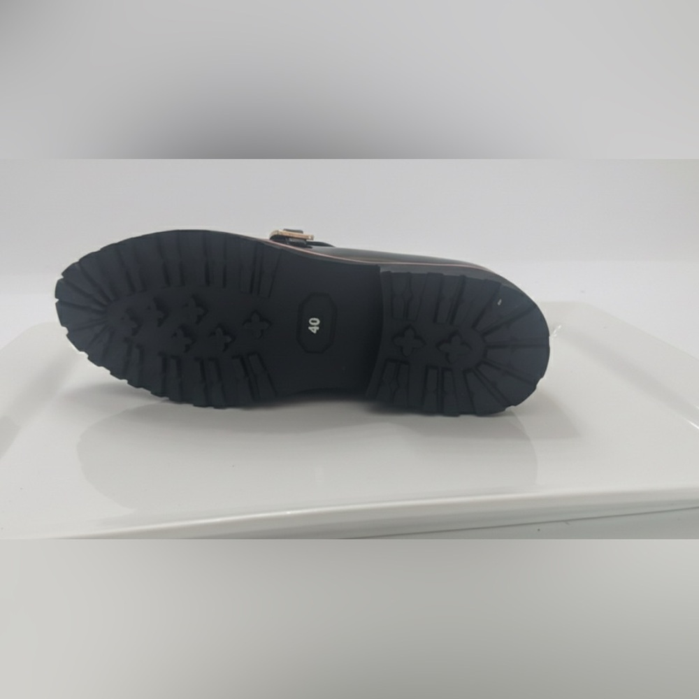 Men Black and Gold Embellished Loafers - Picture 5 of 5
